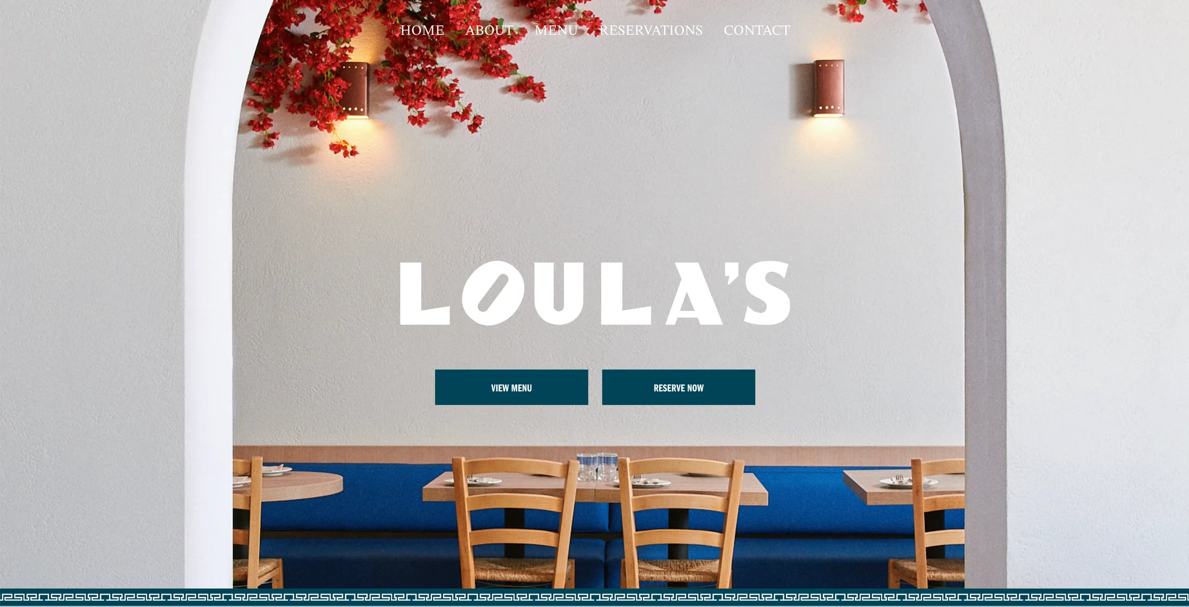 Loula's Taverna & Bar's website home page